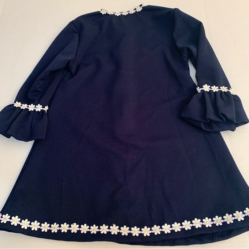 BLUEBERI BOULEVARD Navy Blue Sunflower Coat - Picture 2 of 6